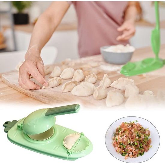 2 stuks Handmatige Dumpling Wrapper Making Mold, Nieuwe 2-in-1 Knoedelvormdruk, Dumpling Maker, Knoedelvormer, Deegzakvormer, Dumpling Deegbladeren, Ravioli Vormer