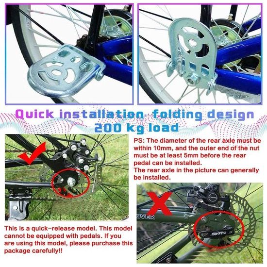 Kinderen Veiligheid Fiets Achterbank Accessoire Kit, Achterbank Kussen Armsteun Voetsteun Set voor Meisjes/Jongens/Kinderen