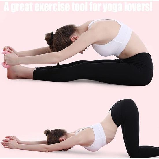 stretchring, 3 stuks, yoga-ring, pilates, cirkels, volledige lichaamstraining, fitness, cirkel, stretching, trainingstool voor dijen, buik en benen (roze, blauw, paars)