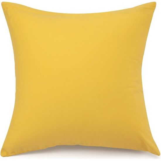 Set van 2 kussenhoezen, 40 x 40 cm, 100% katoen, gele kussensloop met ritssluiting, superzachte kussenhoes, Oeko-Tex gecertificeerd en geschikt voor mensen met allergieën
