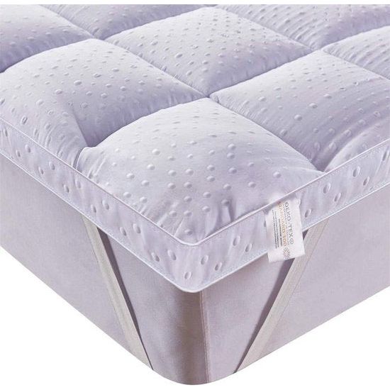 Ultra Soft Matrastopper, anti-slip down alternatief matras pad, luxe 3D-massage bubbels afdekking, 150 x 200 cm