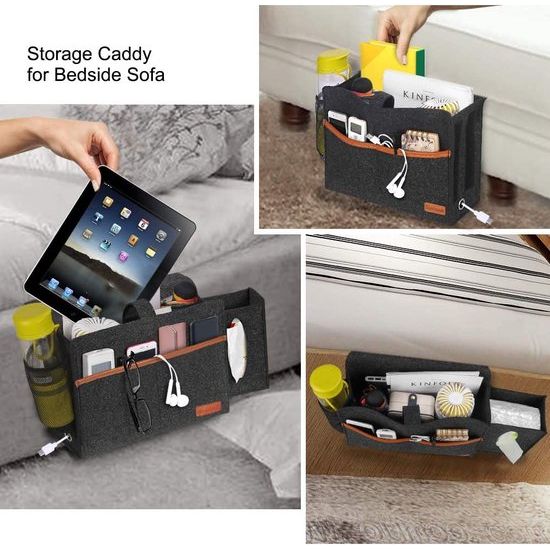 opbergzak voor bedrand, vilt bedplank organizer