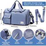 Sporttas voor dames en heren, reistas met schoenenvak en nat vak, groot, opvouwbaar, gymtas, waterdichte zwemtas, lichte trainingstas, jongens, meisjes, duffeltas voor sport, fitness, reizen,