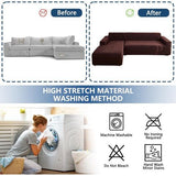 Sofa Cover, Sofa Protector, Sofa Cover 2 Seater, Sofa Cover, Waterproof Stretch Sofa Cover, Throw, Universal Couch Cover, Corner Sofa for L Shape, Requires Two Couch Covers (2-Seater, Dark