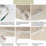 Premium 3m Ceiling Curtain Track System, Flexible and Durable Design for Effortless Glide, Ideal for Shower Windows, RV Room Divider, Privacy and Home Decoration