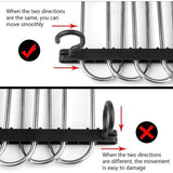 Kledingbroekhanger, ruimtebesparende kasthanger, 6 lagen, 2 toepassingen, multifunctionele broeken, opbergrek, kledingkast, organizer, rekken voor kleding, broeken, sjaals, stropdassen (zwart, 2 stuks)