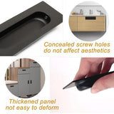 Schuifdeurgreep, zwarte schuifdeurgreep, handgrepen 120 mm lengte, gegalvaniseerde handgrepen, voor keukenkastgrepen, 2 stuks