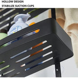 Doucheplank, glazen wand, badkamerrek, hangplank, doucheplank ophangen, hoekplank, doucheplank met stabiele zuignap en haak voor badkamer, keuken, opslag, aluminium, dubbele douchemand