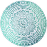 Roundie Indiase mandala, rond, strandlaken, sprei, picnic, wandtapijt, hippie, boho, zigeuner, katoen, tafelkleed, 177,8 cm