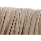 Fleecedeken/knuffeldeken - flanel, extra zacht en warm - kreukbestendig/verkleurt niet, te gebruiken als bedsprei of deken op de bank - 150 x 200 cm - Beige
