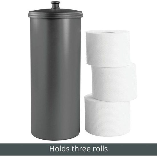 Toiletpapierhouder – toiletrolhouder voor badkamer – vrijstaand – donkergrijs