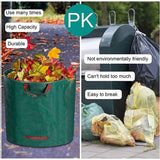 Tuinzak, tuinafvalzak, 3 stuks, 272 liter, zelfdragende tuinzak, afvalzak, opvouwbaar met 4 extra sterke handgrepen, incl. 1 paar tuinhandschoenen