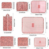 Packing Cubes Kofferorganizer, 8 stuks, kofferorganizer, pakzakken, pakzakken met schoenenzak, waszak, reisorganizer, kledingtassen voor rugzak (roze panter)