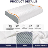 Ergonomisch slaapkussen, traagschuim hoofdkussen, neksteunkussen, in hoogte verstelbaar, wasbaar kussensloop (60 x 35 x 9/11 cm)