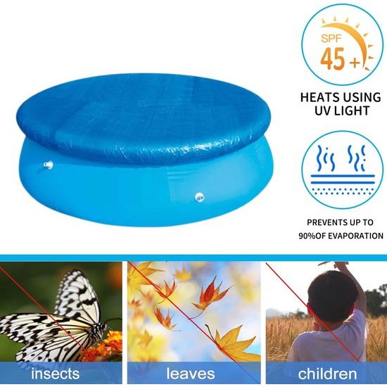 Zwembadafdekking rond - waterdicht zeildoek voor zwembad (voor zwembad ø 183cm)