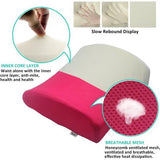 Valuetom Premium geheugenschuim lendenkussen, 3D mesh lendenwervelkolomsteunkussen, rugsteun voor auto, kantoor en thuis (rozerood)