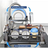 2-laags afdruiprek Afneembare afdruiprek Roestvrijstalen afdruiprek Autoafvoer Afdruiprek met grote capaciteit Gebruiksvoorwerphouder en opvangbak