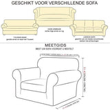 Fluwelen fauteuilhoes, zachte fluwelen pluche bankovertrek, stijlvolle luxe meubelhoezen, antislip, high stretch stoelhoes (1-zits, ivoor)