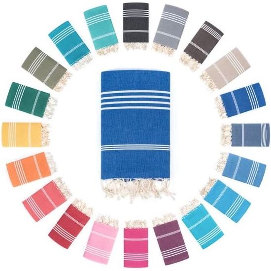 Hamamdoek, strandhanddoek, badhanddoek, saunahanddoek, 100% katoen, 100 x 200 cm, licht, zacht en absorberend, XXL hamamdoek, groot, 100 x 200 cm, sauna, hamamdoek voor dames en heren