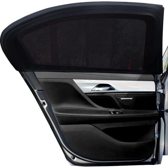 Universele zonneklep, autonet, zonwering voor baby's met gecertificeerde UV voor zijruiten, mesh-materiaal, beschermt passagiers, kinderen en huisdieren (XL)