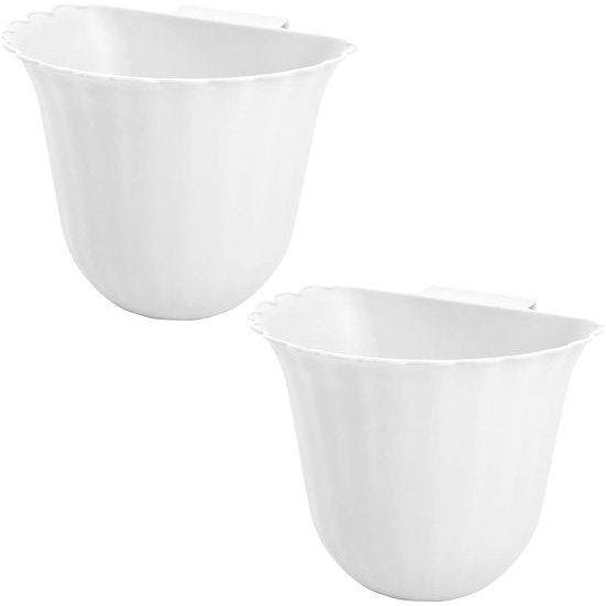 2 stuks keukenkast, hangende afvalcontainer, opvangbak voor keukenafval, opvangbak voor keukenafval om op te hangen, voor huishoudelijk afval opslag, hangende afvalcontainer (wit)