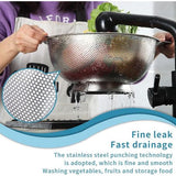 Roestvrijstalen Colander 5 Quart, professionele zeef met heavy duty handgrepen en zelfdragende vaste ringbasis voor pasta, spaghetti, bessen, groenten, fruit, pasta, salades,