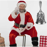 2 stuks klassieke zinklegering restaurantservicebel kersthandbel tafelbel maaltijdbel handbel voor belwaarschuwing diner bij de receptie hotelservice