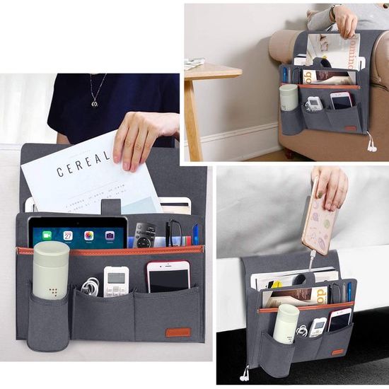 opbergzak voor bedrand, vilt bedplank organizer