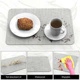 Yomisee Placemats, 6-delige set, afwasbaar, leer, waterdicht, hittebestendig, voor keuken, eettafel,