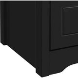 Nachtkastje nachtkastje met 2 laden en 1 open legplank, eenvoudige bijzettafel, boxspringbed, nachtkastje voor slaapkamer en woonkamer, zwart