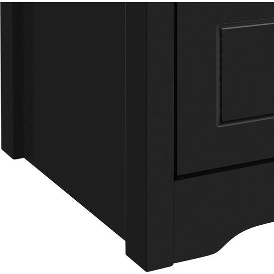 Nachtkastje nachtkastje met 2 laden en 1 open legplank, eenvoudige bijzettafel, boxspringbed, nachtkastje voor slaapkamer en woonkamer, zwart
