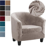 Armchair Cover, Armchair Throws, Extendable Elastic Armchair, Velour Chair Cover with Armrests for Cafe Chair, Club Chair, Lounge Chair, Cocktail Chair