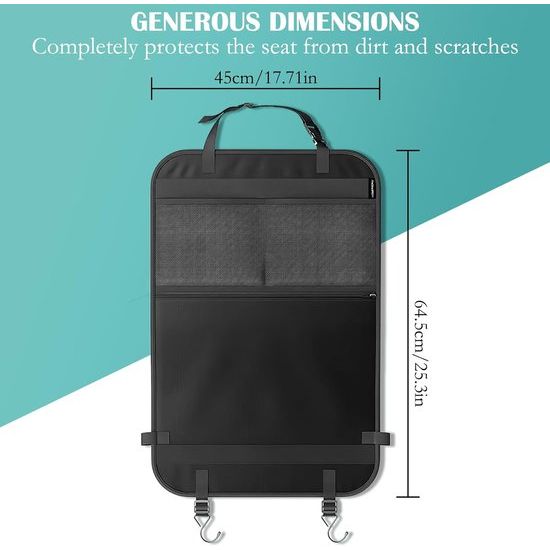 Rugleuning, beschermt autokinderen, rugleuningbescherming, sportstoel, autostoelbeschermer, autostoelorganizer, multifunctionele haak voor autostoel, rugleuning, haak, stoel, rugsteun