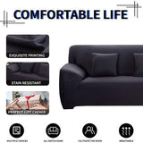 Bankhoes voor 3-zits, stretch, elastische bankovertrek, spandex, bankovertrek met 2 kussenslopen, antislip, wasbaar, beschermhoes, bank, donkergrij