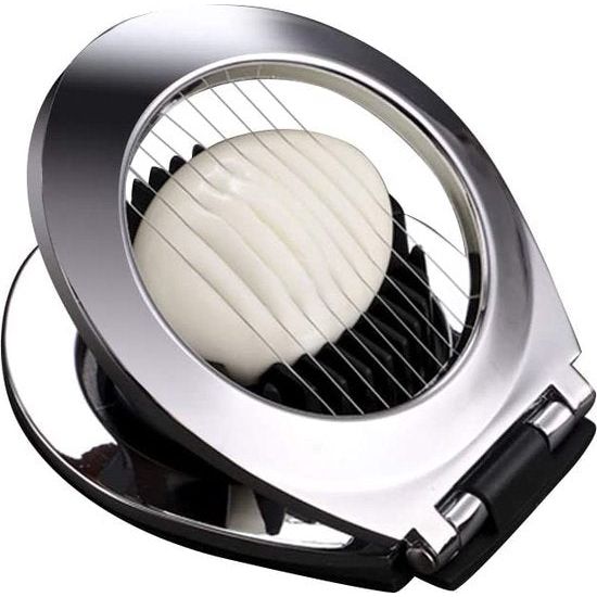 Eiersnijder van roestvrij staal, eisnijgereedschap, eiersnijder met 2-in-1 (vaatwasmachinebestendig)