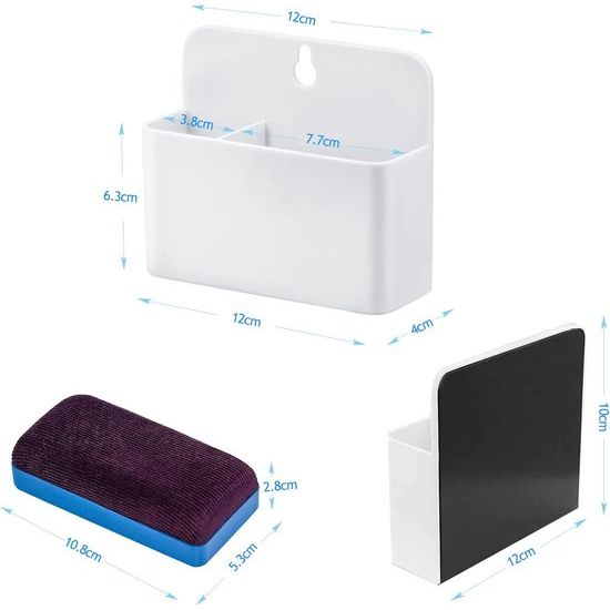 Magnetische markeerhouder, whiteboard, pennenhouder, magnetische markeerhouder met whiteboardspons voor het opbergen van pennen aan magneetwanden