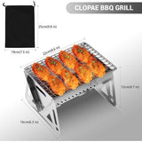 Campinggrill Vouwgrill, Houtskoolgrill Picknickgrill Roestvrij staal Draagbare Campinggrill Afneembare BBQ-grills voor buitentuinfeestpicknick voor 1-2 personen (21 x 16 x 12 cm)