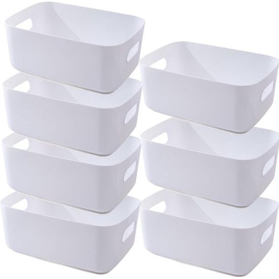 Storage box (30×20×12cm/7 stuks, Wit)