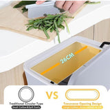 Vuilnisbak met deksel, 9 liter, keuken, kleine hangende afvalbak, wandmontage, plastic, compostemmer, geurdicht, afvalbak, deur om op te hangen, voor camper, keukenkast (wit)