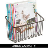 Set van 2 metalen wandrekken, grote opbergmand voor de hal, slaapkamer en andere ruimtes, organizer voor brieven, portemonnees, zonnebrillen of badkameraccessoires, bronskleurig.