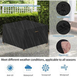 Tuinmeubelen waterdicht zeildoek, beschermhoes voor tuintafels, zitsets, met ventilatieopeningen, winddicht, 125 x 125 x 74 cm