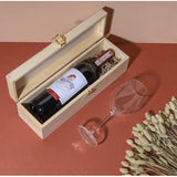 Wooden Wine Box | Wine Box for 1 Bottle with Lid and Cap | 36 x 11 x 9.8 cm | Perfect for Decoupage, Storage, Decoration or as a Gift | Made of Natural Pine Wood