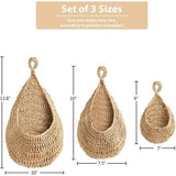 3-delige boho hangende mand, een van de hangende mand voor het bewaren van verse producten, groentecontainer voor aardappelen, uien, knoflook