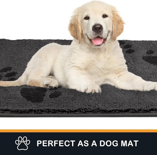 Deurmat, machinewasbaar, antislip, entreemat, schoonloopmat, vuilvangmat, hondenmat, super absorberende vloermat voor modderige, natte poten en schoenen