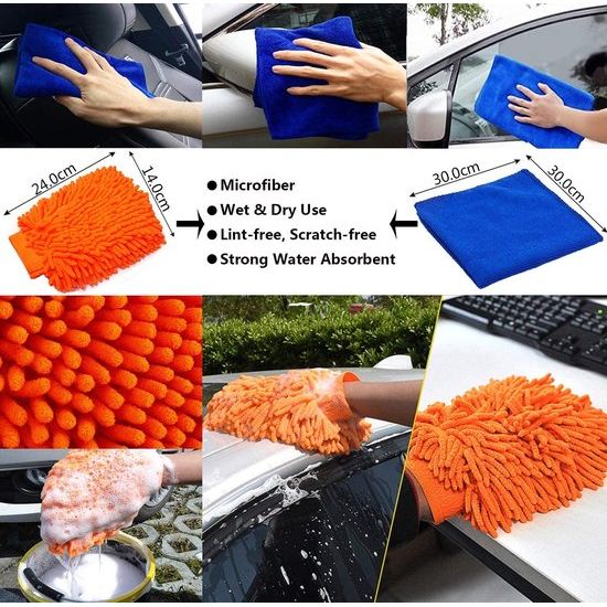 Autoreinigingsborstelset, 14-delige autodetailreinigingsborstelset, detaillering autoborstel voor detaillering op auto-interieur, exterieur, motor, ventilatieopeningen, dashboard, emblemen