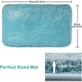 Badmat, antislip, hoogpolig, machinewasbaar, waterabsorberend en zachte microvezels, 60x90 cm