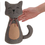 Deurstopper, zware deurhouder, schattig kattendesign, functioneel woonaccessoire, stopper voor ramen en deuren, optimaal bij doorgang (1 stuk - kater zazzles)