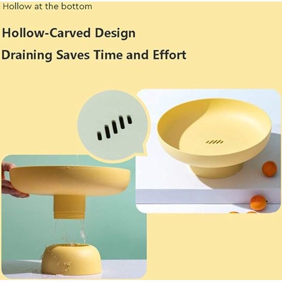 Fruitschaal Fruitmand Multifunctionele Afvoer Fruit Snack Taart Opbergrek Woonkamer Eettafel Fruitstandaard (Roze)