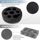Bankbekerhouder, uitneembare en wasbare fluwelen cup-cosy-kussen met koffiekophouder voor thuis, auto, badkamer, park, reizen, binnen en buiten, grijs