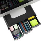 PC, laptop, IMAC monitorstandaard en bureau-organizer, 32,7 x 34,2 x 6,9 cm, zwart